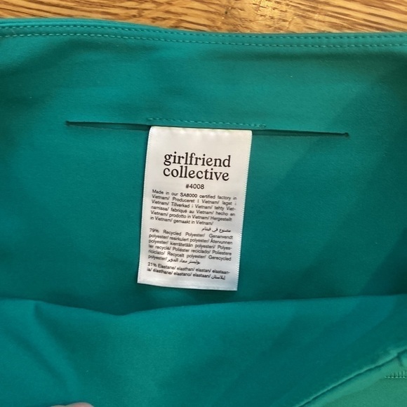 Girlfriend Collective Compressive Leggings Emerald Green Size Small Style 4008 - Picture 5 of 7